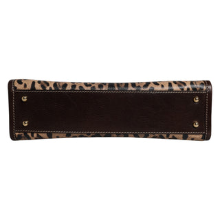 Dolce & Gabbana Brown Leopard Leather Shoulder Strap Tote Bag