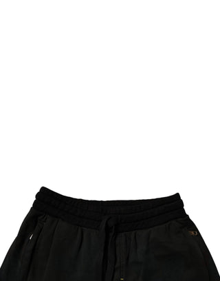 Dolce & Gabbana Black Cotton Sweatshorts Men Bermuda Shorts