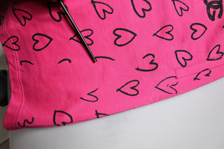 Dolce & Gabbana Pink Cotton Heart Print Bermuda Shorts