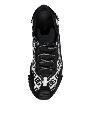Dolce & Gabbana Black Logo Lace Up Low Top NS1 Sneakers Shoes