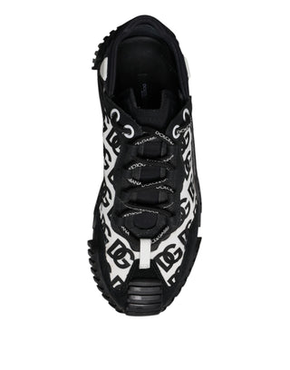 Dolce & Gabbana Black Logo Lace Up Low Top NS1 Sneakers Shoes