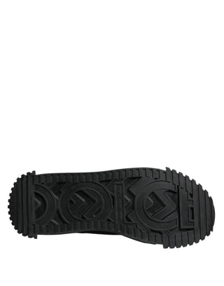 Dolce & Gabbana Black Logo Lace Up Low Top NS1 Sneakers Shoes