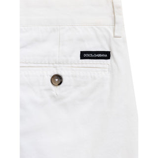 Dolce & Gabbana White Cotton Bermuda Shorts