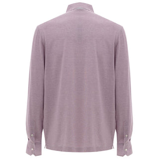 Canali Pink Cotton Polo Shirt