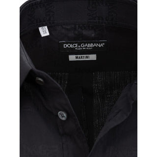 Dolce & Gabbana Black Cotton Dress Shirt