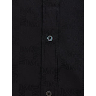 Dolce & Gabbana Black Cotton Dress Shirt