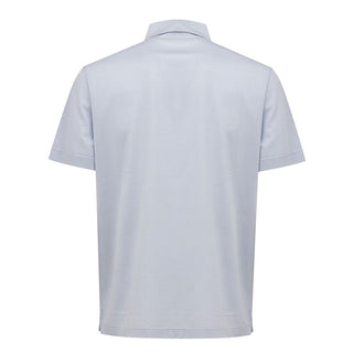 Canali Blue Cotton Polo Shirt