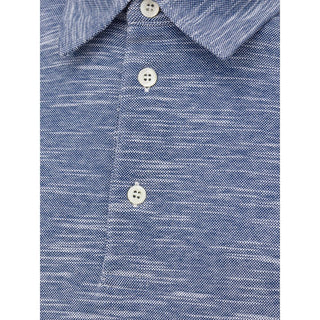 Corneliani Blue Cotton Polo Shirt