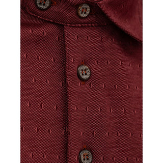 Canali Red Cotton Polo Shirt