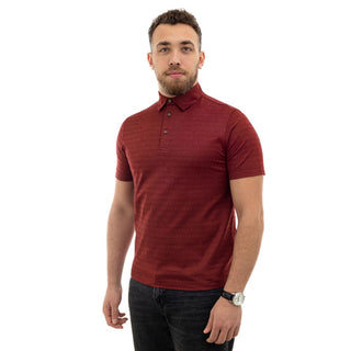 Canali Red Cotton Polo Shirt