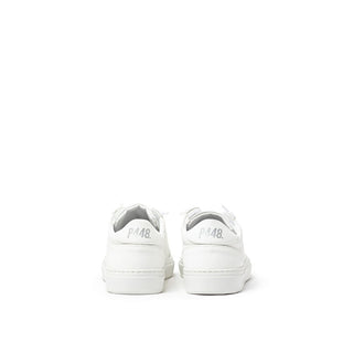 P448 White Leather Athletic Sneakers