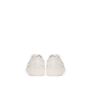 Bottega Veneta White Leather Low Top Sneakers