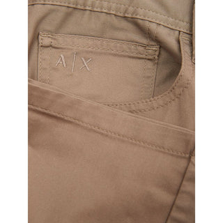 Armani Exchange Brown Cotton Pant