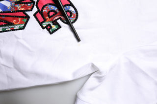 Dolce & Gabbana White Cotton Logo Print Round Neck T-shirt