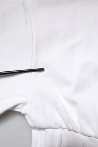 Dolce & Gabbana White Cotton Blend 3/4 Sleeves Blouse Top