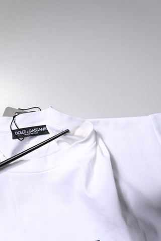 Dolce & Gabbana White Bellissima Cotton Crew Neck T-shirt