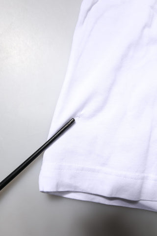 Dolce & Gabbana White Cotton Printed Round Neck Top T-shirt