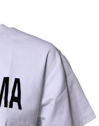 Dolce & Gabbana White Bellissima Cotton Crew Neck T-shirt