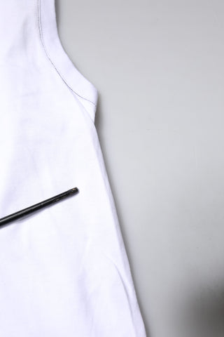 Dolce & Gabbana White Cotton Sleeveless Printed Tank T-shirt