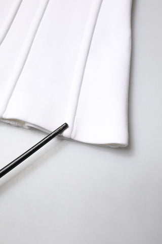 Dolce & Gabbana White Cotton Blend 3/4 Sleeves Blouse Top