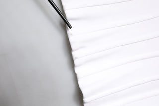 Dolce & Gabbana White Cotton Blend 3/4 Sleeves Blouse Top