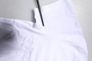 Dolce & Gabbana White Printed Round Neck Top Cotton T-shirt