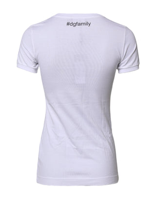 Dolce & Gabbana White #DGFAMILY Embroidery Cotton T-shirt