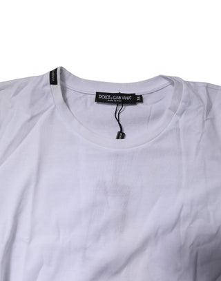 Dolce & Gabbana White Short Sleeves Round Neck Top T-shirt