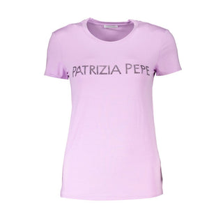 Patrizia Pepe Purple Organic Cotton Women T-Shirt