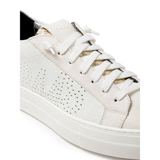 P448 White Leather Athletic Sneakers
