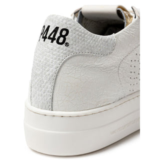 P448 White Leather Athletic Sneakers