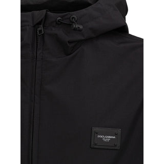 Dolce & Gabbana Black Polyester Jackets & Coat