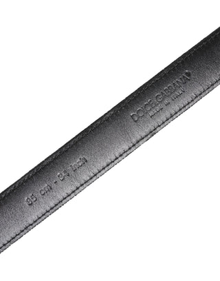 Dolce & Gabbana Black Leather Metal Buckle Classic Belt