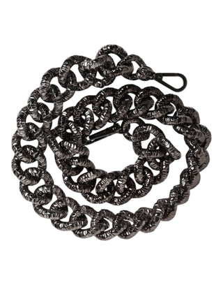 Dolce & Gabbana Black Chain Logo Engraved Bag Shoulder Strap