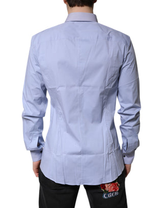 Dolce & Gabbana Light Blue Cotton SICILIA Dress Formal Shirt
