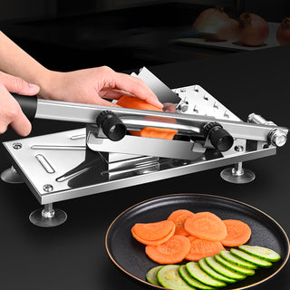 Stainless Steel Meat Fruit Vegetable Slicer Manual Kitchen Tool Adjustable Square Thickness - 1pc 