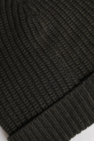Dolce & Gabbana Dark Gray Cashmere Knit Winter Beanie Hat
