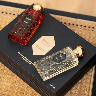 مجموعة عطور رجالية من مجموعة عطور صحراء سفرالز، 2 × 100 مل/3.4 أوقية سائلة - رائحة منعشة، ملاحظات عطرية خشبية، قائمة على الكحول، تركيز 10-20%، مجموعة هدايا كولونيا سائلة خالية من الفورمالديهايد