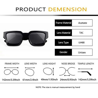 Classic Polarized Acetate Sunglasses Thick High Quality Driving Glasses UV400 Protection for Men Women with Leather Case Packing