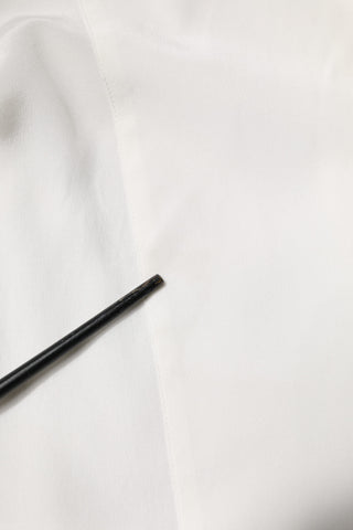 Dolce & Gabbana White Silk GOLD Dress Formal Collared Shirt