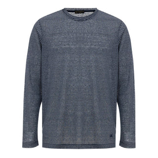Corneliani Blue Linen Long Sleeve