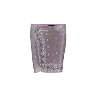 Retrofête Purple Metal Mini Skirt