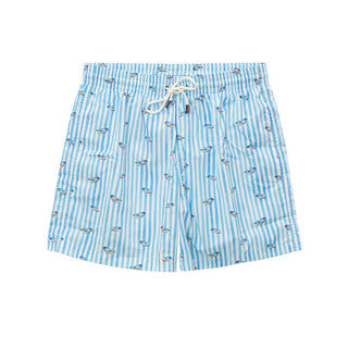 Canali Blue Polyester Swim Short