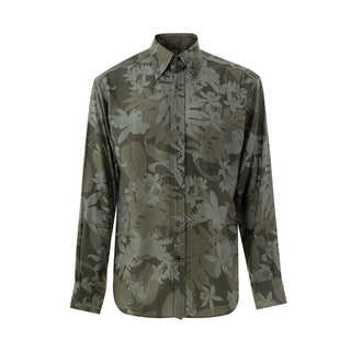 Tom Ford Green Lyocell Pattern Shirt