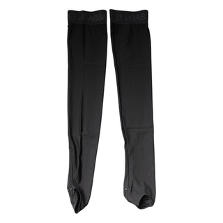 Dolce & Gabbana Black Viscose Stretch Over Calf Stockings Socks