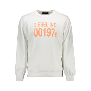 Diesel White Cotton Men Sweater