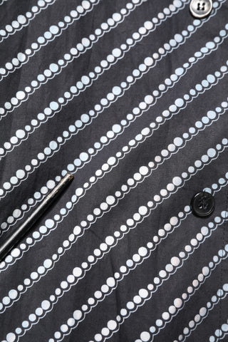 Dolce & Gabbana Black White Stripe Button Down Casual Shirt