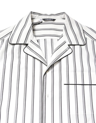 Dolce & Gabbana White Stripes Lounge Pajama Sleepwear Shirt