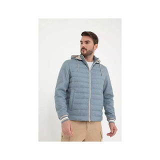 Herno Blue Silk Men Jacket