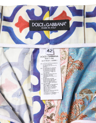 Dolce & Gabbana Multicolor High Waist Women Hot Pants Shorts